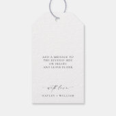 Ellesmere Seine Lieblings-Gefallen-Tags Geschenkanhänger (Rückseite)