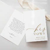 Ellesmere Seine Vows Wedding Gold Foil Card Folienkarte