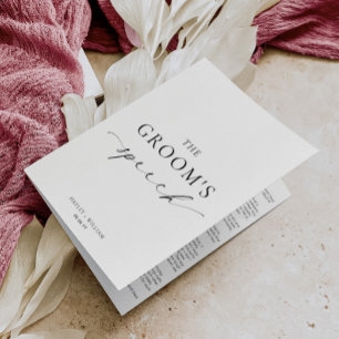 Ellesmere The Groom's Wedding Speech Karte