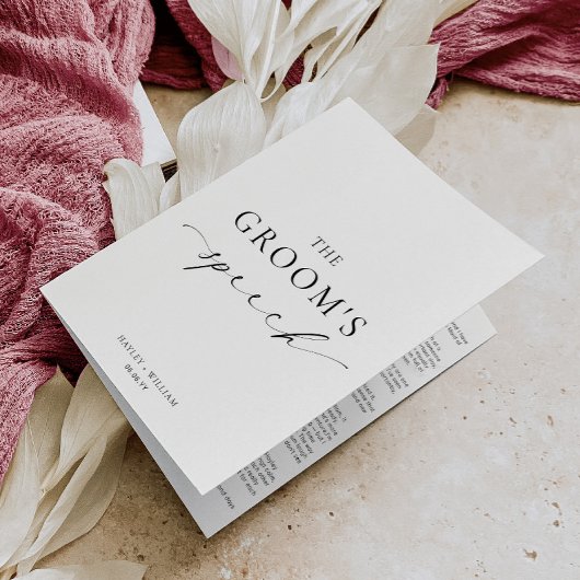 Ellesmere The Groom's Wedding Speech Karte