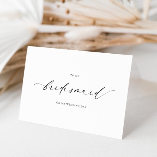 Ellesmere To My Bridesmaid Wedding Day Card Karte