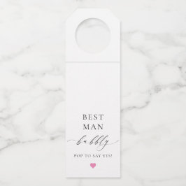 Ellesmere Trauzeuge Bubbly Bottle Hanger Tag Flaschenanhänger
