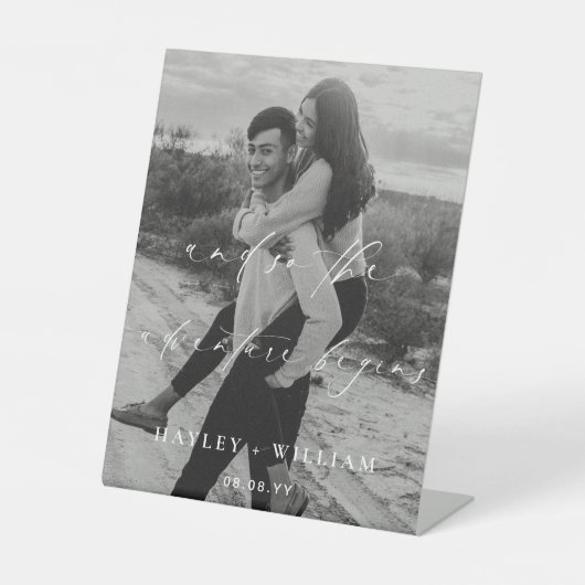 Ellesmere und so beginnt das Abenteuer Hochzeit Sockelschild (Vorderseite)