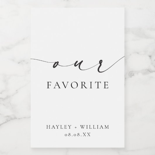 Ellesmere Unser bevorzugter Gefallen Weinetikett (Einzelnes Label)