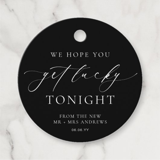 Ellesmere We Hope You Get Lucky Lotto Wedding Geschenkanhänger (Vorderseite)