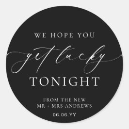 Ellesmere We Hope You Get Lucky Lotto Wedding Runder Aufkleber