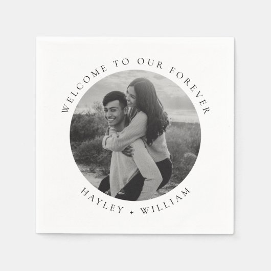 Ellesmere Wedding Foto Serviette (Vorderseite)