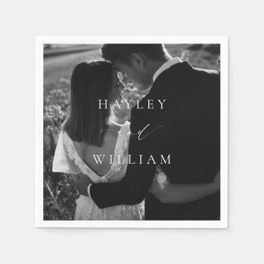 Ellesmere Wedding Foto Serviette (Vorderseite)