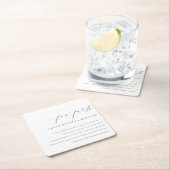 Ellesmere Wedding Fun Fakten Rechteckiger Pappuntersetzer (Vor Ort)