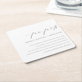 Ellesmere Wedding Fun Fakten Rechteckiger Pappuntersetzer