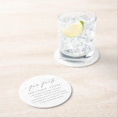 Ellesmere Wedding Fun Fakten Runder Pappuntersetzer (Vor Ort)