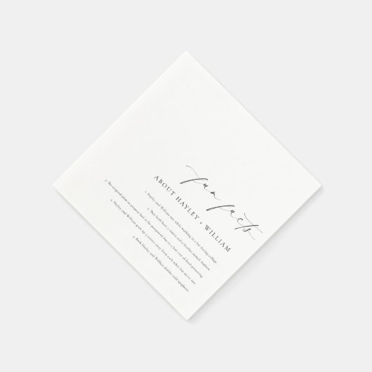 Ellesmere Wedding Fun Fakten Serviette (Ecke)
