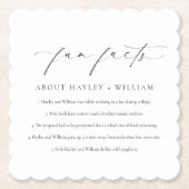 Ellesmere Wedding Fun Fakten skaliert Untersetzer (Vorderseite)