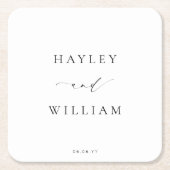 Ellesmere Wedding Names Rechteckiger Pappuntersetzer (Vorderseite)
