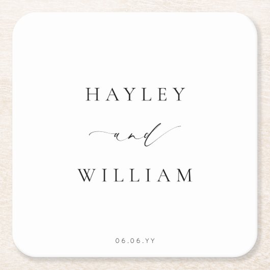 Ellesmere Wedding Names Rechteckiger Pappuntersetzer (Vorderseite)