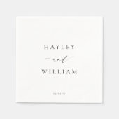 Ellesmere Wedding Names Serviette (Vorderseite)