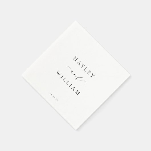 Ellesmere Wedding Names Serviette (Ecke)