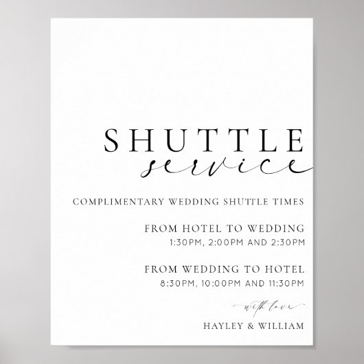 Ellesmere Wedding Venue Shuttleservice Poster (Vorne)