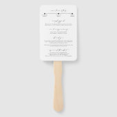 Ellesmere Wedding Zeremony Program Fächer (Rückseite)