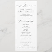 Ellesmere Wedding Zeremony Program Programm (Vorderseite)