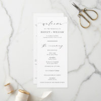 Ellesmere Wedding Zeremony Program