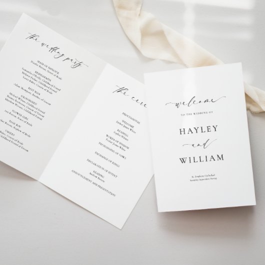 Ellesmere Wedding Zeremony Program Programm