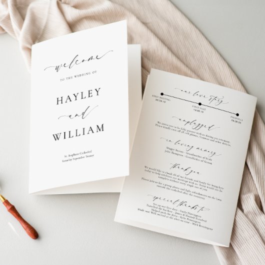 Ellesmere Wedding Zeremony Program Programm