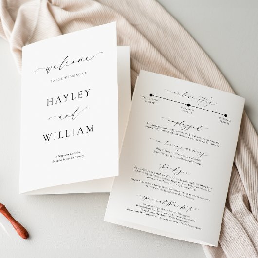 Ellesmere Wedding Zeremony Program Programm