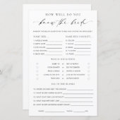 Ellesmere Wie gut kennst du das Bride-Spiel (Vorne/Hinten)