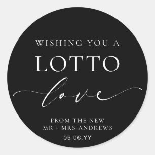 Ellesmere wünschen Ihnen eine Lotto-Liebe Hochzeit Runder Aufkleber