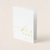 Ellesmere Your Vows Wedding Gold Foil Card Folienkarte (Vorderseite)