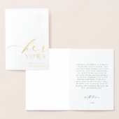 Ellesmere Your Vows Wedding Gold Foil Card Folienkarte (Anzeige)