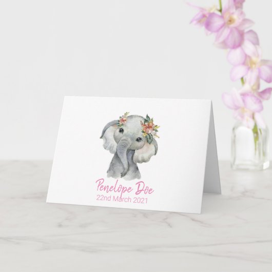 Ellie Birth Card Karte (Orchidee)
