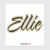 Ellie black gold Lettering Aufkleber Sticker (Blatt)