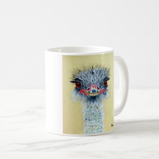 Ellie die Emu-Tasse Kaffeetasse (VorderseiteRechts)