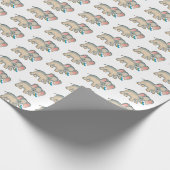 Ellie Elephant und der Bluebird abgeschieden Geschenkpapier (Ecke)