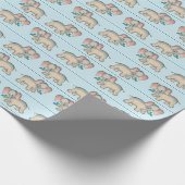 Ellie Elephant und der Bluebird Geschenkpapier (Ecke)