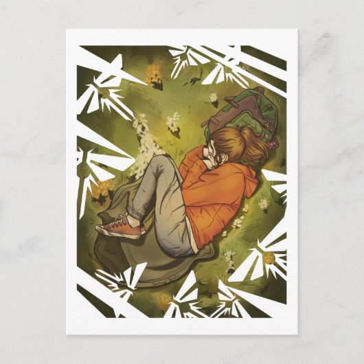 Ellie hat ein Nickerchen Postkarte (Vorderseite)