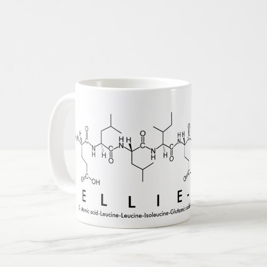 Ellie-Mae Peptid-Namen-Tasse Kaffeetasse (Vorderseite Links)