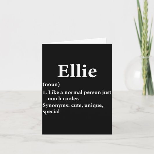 Ellie Name Bedeutung Karte (Vorderseite)