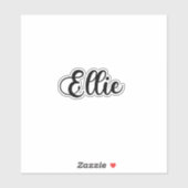 Ellie Name - Handgeschriebene Kalligrafie Aufkleber (Blatt)