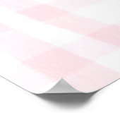 Ellie Personalisiert Pink Bow & Gingham Print Poster (Ecke)