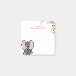 Ellie Phant Floral Post-it Klebezettel