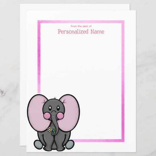Ellie Phant Frame unausgeglichenes Blatt (Vorne/Hinten)