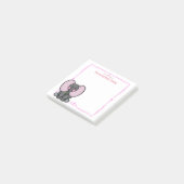 Ellie Phant Pink Post-it Klebezettel (angewinkelt)
