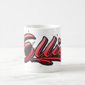 Ellie red Heart Graffiti Tasse Kaffeetasse (Mittel)