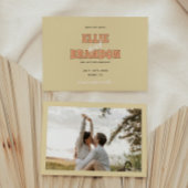ELLIE Retro Bold Lettering Wedding Foto Save The Date