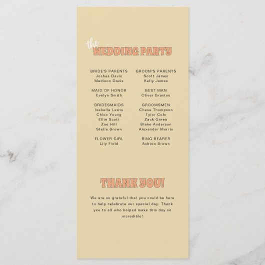 ELLIE Retro Bold Typografy Wedemony Programm (Rückseite)