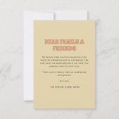 ELLIE Retro Modern & Bold Wedding Foto Dankeskarte (Rückseite)