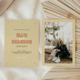 ELLIE Retro Moderne fette Typografie Wedding Einladung